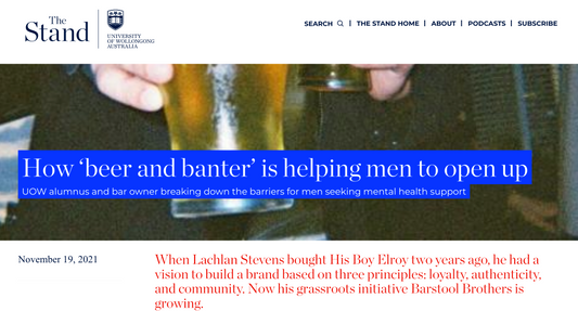 How ‘beer and banter’ is helping men to open up